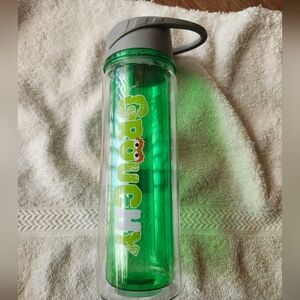 Sesame Street Oscar The Grouch Water Bottle with Gray Flip Lid